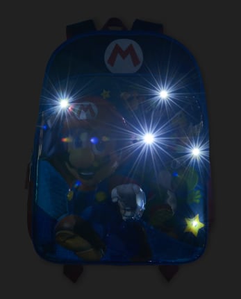Boys Light Up Mario And Luigi Backpack