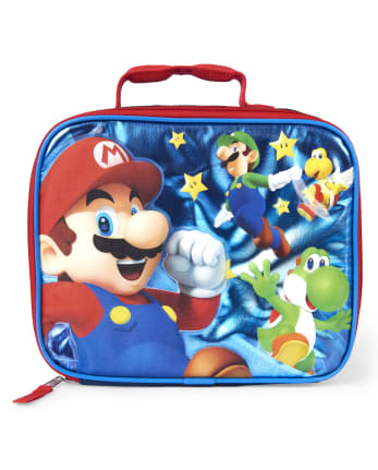 Boys Glitter Mario And Luigi Metallic Lunch Box