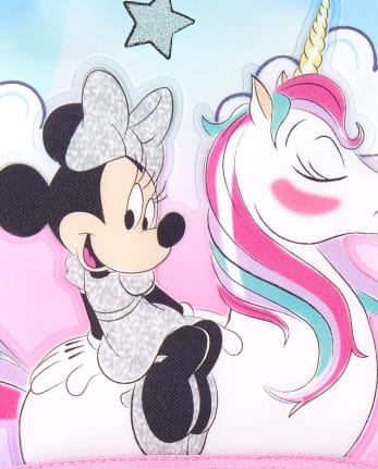 Mochila de Minnie Mouse con diseño de unicornio y arcoíris para