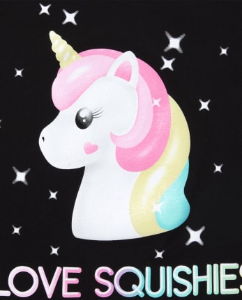 Camiseta con gráfico de unicornio Squishies para niñas