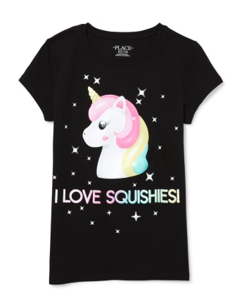 Camiseta con gráfico de unicornio Squishies para niñas