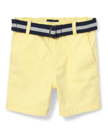 Baby And Toddler Boys Belted Chino Shorts