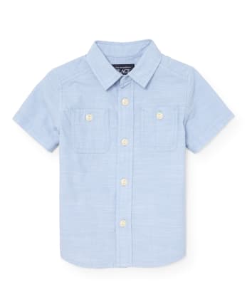 Baby And Toddler Boys Chambray Button Down Shirt