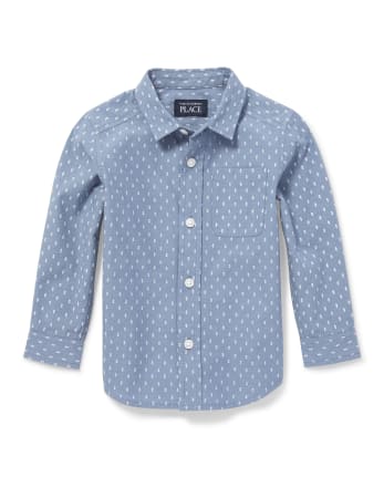 Baby And Toddler Boys Dad and Me Poplin Matching Button Down Shirt