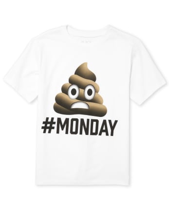 Boys Monday Emoji Graphic Tee