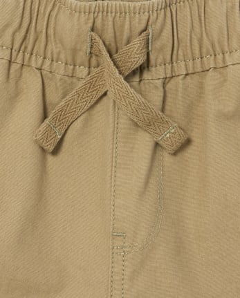 Boys Uniform Woven Pull On Jogger Shorts | The Children's Place - FLAX