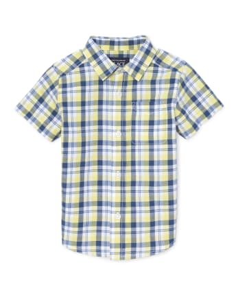 Baby And Toddler Boys Dad and Me Short Sleeve Plaid Matching Poplin ...