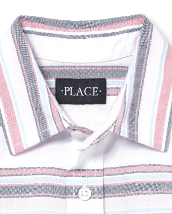 Boys Dad and Me Striped Oxford Matching Button Down Shirt