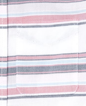 Boys Dad and Me Striped Oxford Matching Button Down Shirt