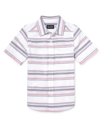 Boys Dad and Me Striped Oxford Matching Button Down Shirt