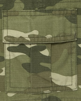 Boys Camo Pull On Cargo Shorts