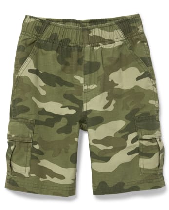 Boys Camo Pull On Cargo Shorts