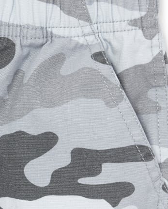 Shorts cargo sin cierres de camuflaje para niños