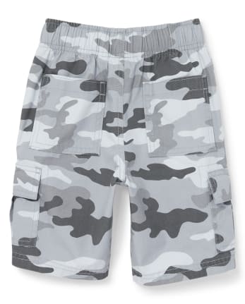 Shorts cargo sin cierres de camuflaje para niños