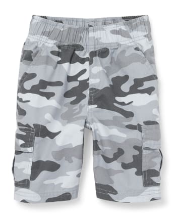 Shorts cargo sin cierres de camuflaje para niños