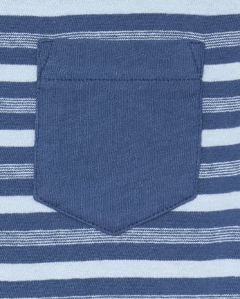 Boys Mix And Match Striped Pocket Top