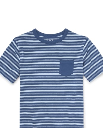 Boys Mix And Match Striped Pocket Top
