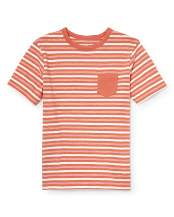 Boys Mix And Match Striped Pocket Top