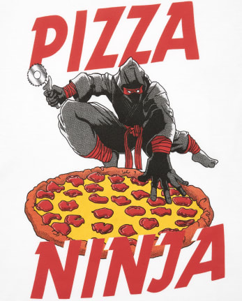 Camiseta gráfica Pizza Ninja para niños