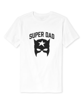 Mens Dad And Me Super Dad Matching Graphic Tee