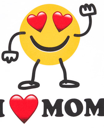 Camiseta con gráfico de emoji de mamá para bebés y niños pequeños