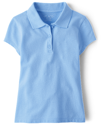 Girls Uniform Pique Polo - Plus