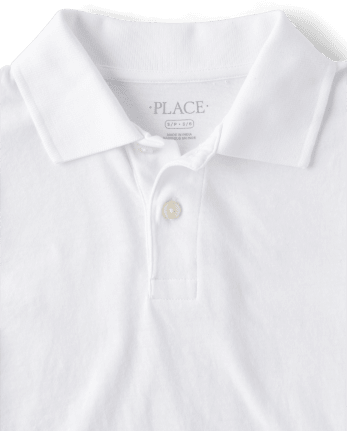 Boys Uniform Short Sleeve Soft Jersey Polo | The Children's Place - WHITE