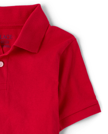 Polo de jersey suave de uniforme para niños