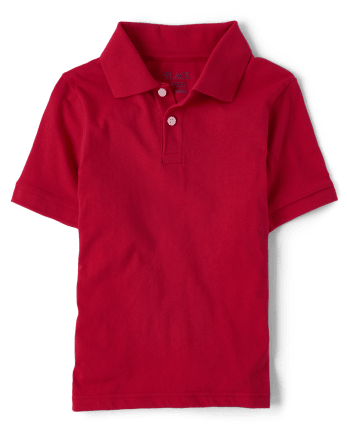 Polo de jersey suave de uniforme para niños