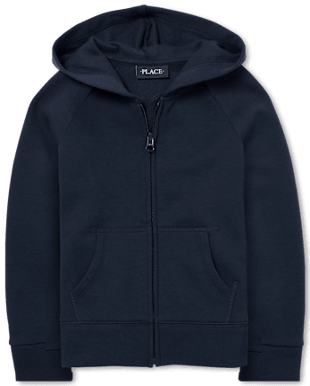 Sweat à capuche zippé Uniform French Terry pour fille