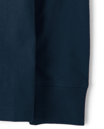 Polo de jersey suave de manga larga uniforme para niños