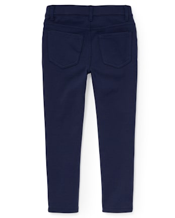 Girls Uniform Ponte Knit Pull On Jeggings - Plus