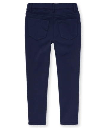Girls Uniform Ponte Knit Pull On Jeggings - Plus