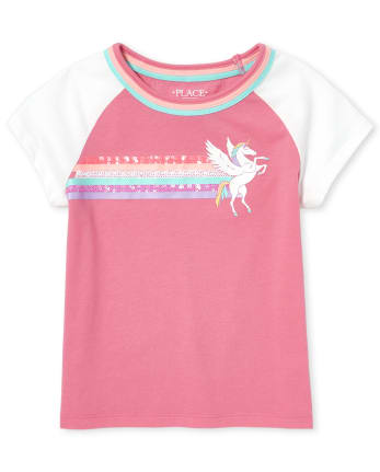 Girls Embellished Unicorn Top