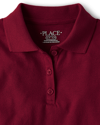 Polo de punto suave uniforme para niñas