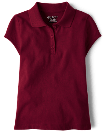 Polo de punto suave uniforme para niñas