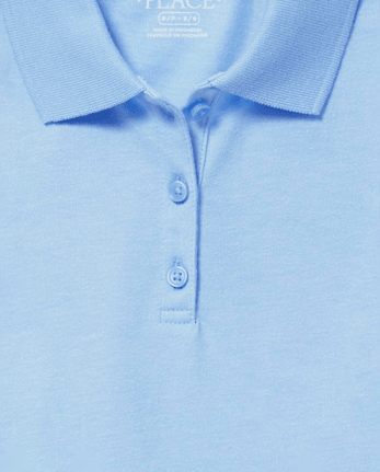 Girls Uniform Soft Stretch Pique Polo 5-Pack
