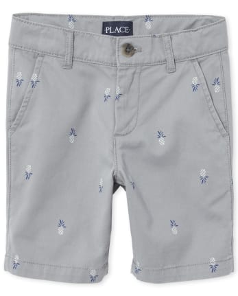 Shorts chinos con estampado de piña para niño