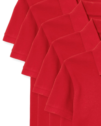 Lot de 5 polos uniformes en piqué pour garçon