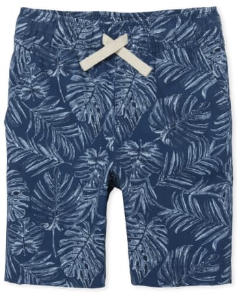 Boys Print Pull On Jogger Shorts
