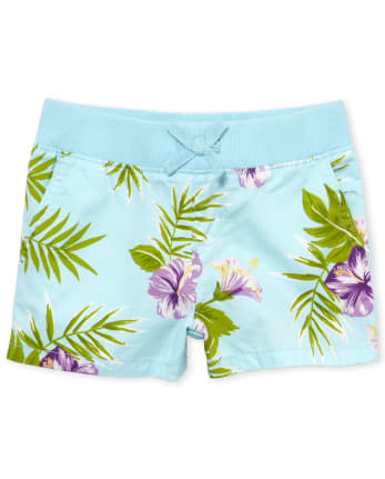 Girls Print Pull On Shorts