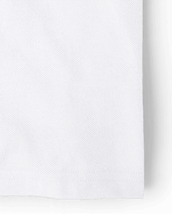 Polo en piqué souple pour uniforme de garçon - Grandes tailles - WHITE