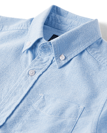 Boys Uniform Oxford Button Down Shirt - Husky - LTBLUOXFRD