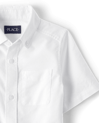 Camisa Oxford con botones de uniforme para niños