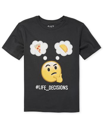 Boys Decisions Emoji Graphic Tee