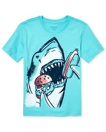 Boys Shark Burger Graphic Tee