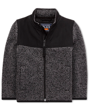 Chaqueta de forro polar con suéter uniforme para bebés y niños pequeños