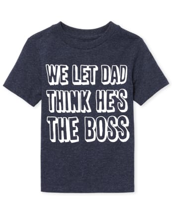 Baby And Toddler Boys Dad Boss Graphic Tee