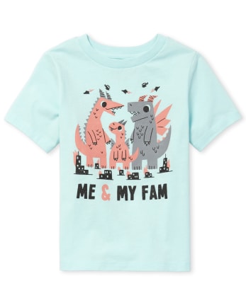 Baby And Toddler Boys Fam Dino Graphic Tee