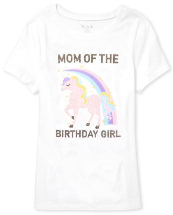 Womens Mommy Of The Birthday Girl - Matching Unicorn Birthday T-Shirt
